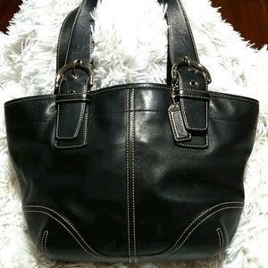 Coach 9544 Black Leather Soho Satchel Bag